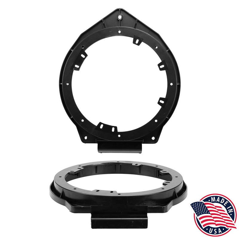 Metra 82-3006 6" to 6-3/4" Speaker Adapter for GM Multi 05-Up & Metra 82-3005 6" to 6-3/4" Speaker Adapter for Select GM Trucks/Chevy Malibu 2014-Up,Black Adapter + Adapter 82-3005 Standard Packaging