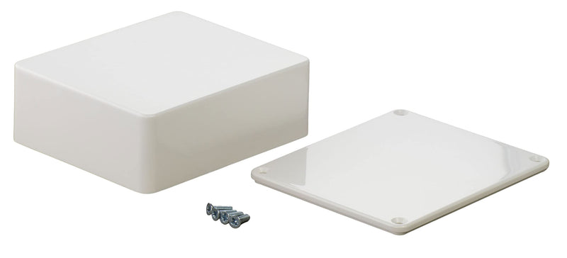 ABS plastic housing with lid, multi-purpose housing, module housing. White MB2: 100 X 76 X 40 mm