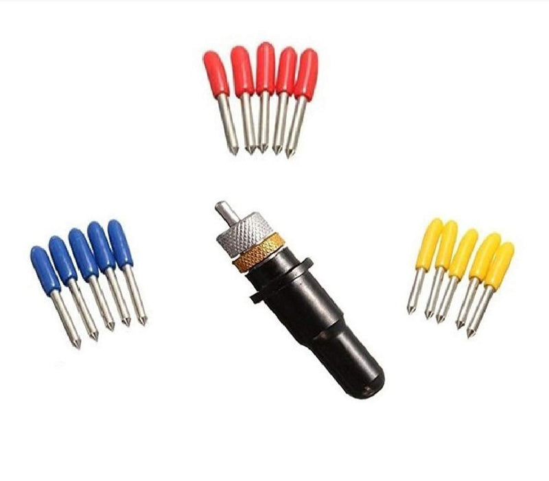 15pcs 30/45/60 Degree Roland Vinyl Cutter Cutting Plotter Blade with Blade Holder
