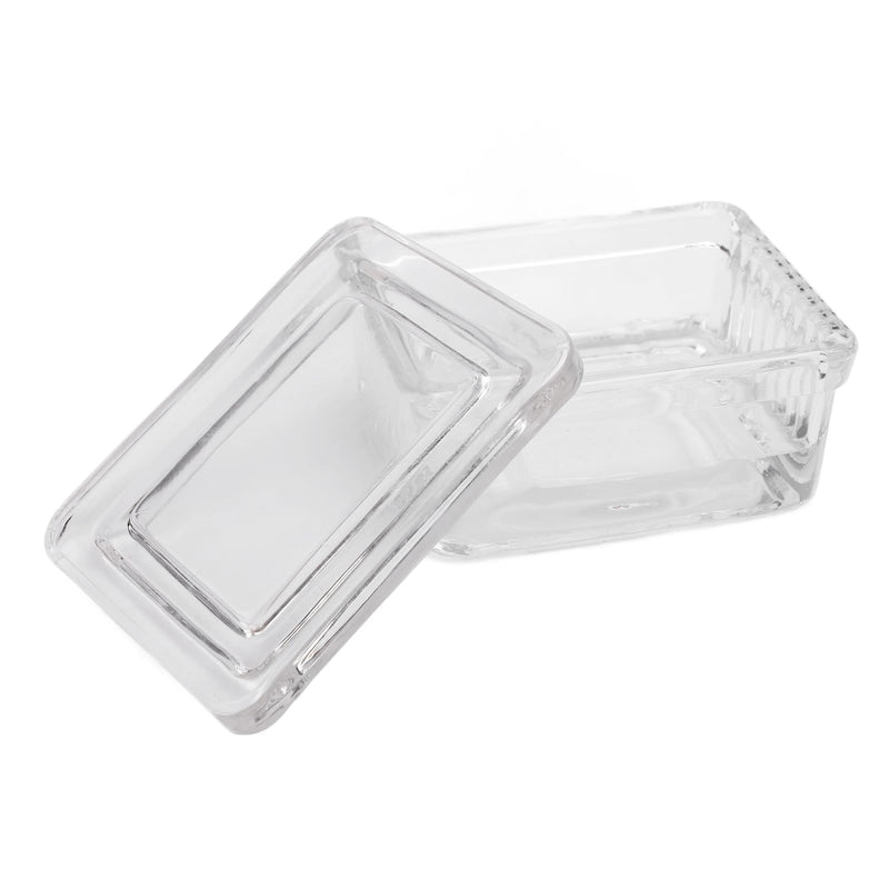 [AUSTRALIA] - Glass Staining Jar with Lid, Transparent Container, Sturdy (Glass with 10 Slides) Glas mit 10 Objektträgern Glass with 10 slides 