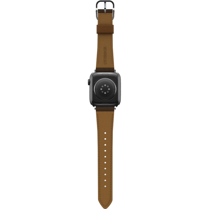 OtterBox Symmetry Cactus Leather Watch Band for Apple Watch Series 7/8/9 44/45/46mm Rich Adobe (Brown)