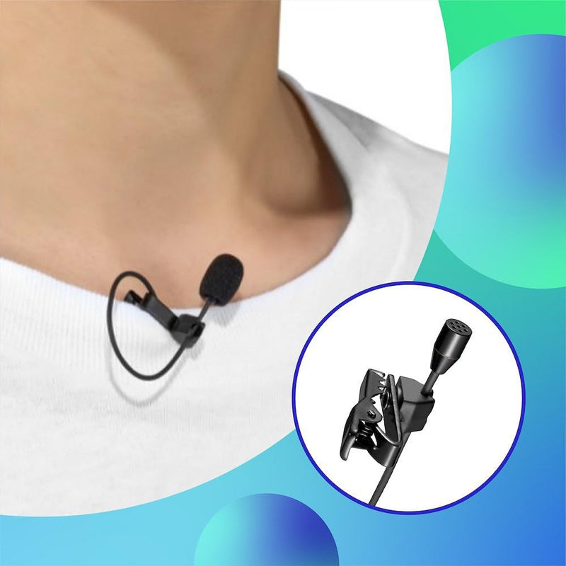 Joby Wavo Lav PRO Professional Lavalier Microphone Omnidirectional Wearable with Pro-Grade Miniature Capsule, for Cameras, Easy Clip-On System, Vlogging, Live Streaming, 2.5 m Long Cable, Black Standard