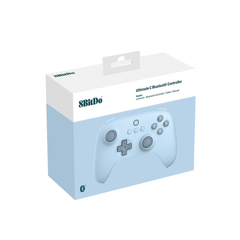 8Bitdo Ultimate C Bluetooth Controller for Switch, Ultimate Quality Bluetooth connectivity with 6-axis Motion Control and Rumble Vibration (Blue) Blue