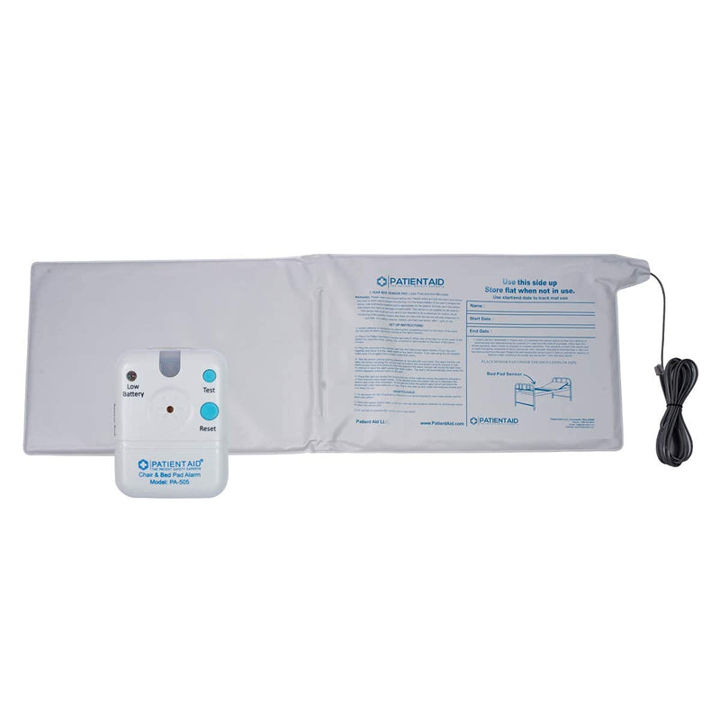 [AUSTRALIA] - Patient Aid Bed Alarm with 10" x 30" Motion Sensor Pad and Wired Device, Various Ring Sound and Mounting Options, AC Adapter and Battery Powered Wandering and Fall Prevention for Elderly Without Rubber Casing 