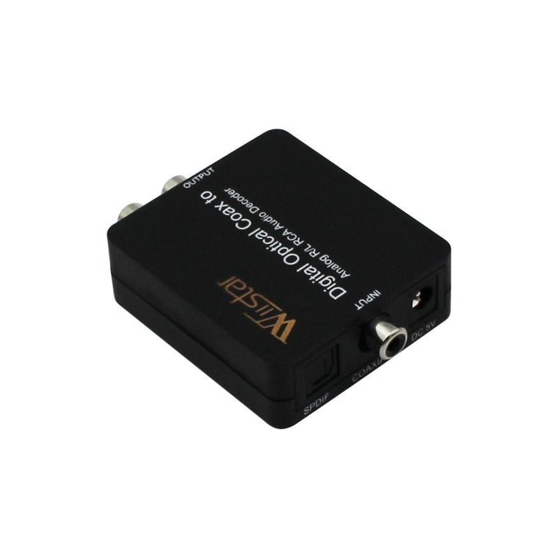 Fiber Optical Decoder Support AC3/DTS/Toslink Coaxial Digital to Analog Audio L/R Decoder 3.5mm Earphone