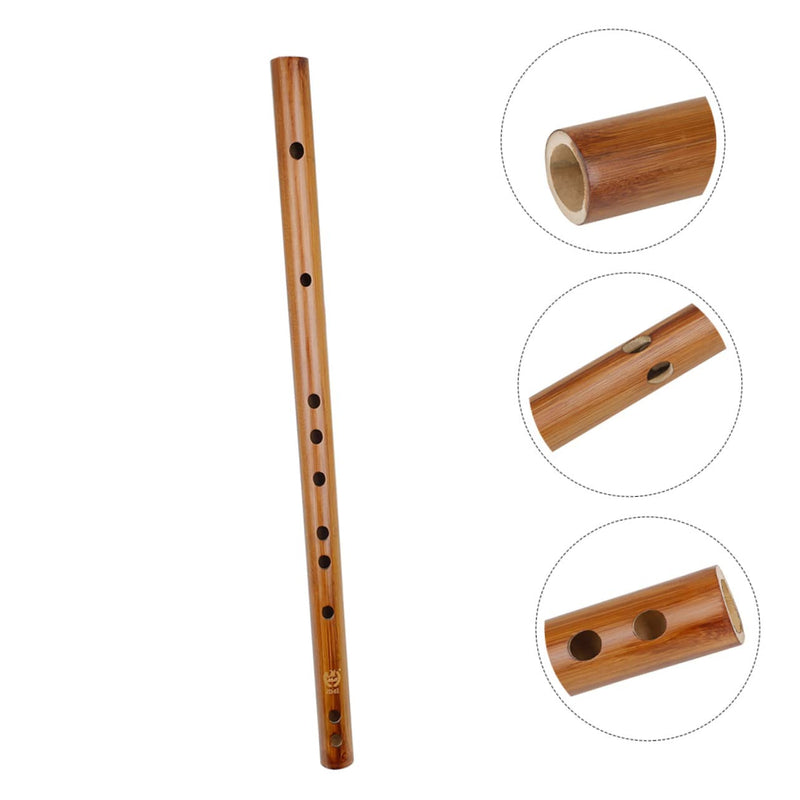 Toyvian Piccolo Alto Recorder Introductory Flute Native Instruments Flute Dizi Handmade Flute Musical Instrument Dizi for Beginners 10 Hole Mini Saxophone Bamboo Flute Child Wood Manual Brown 52X2.45X2.45CM