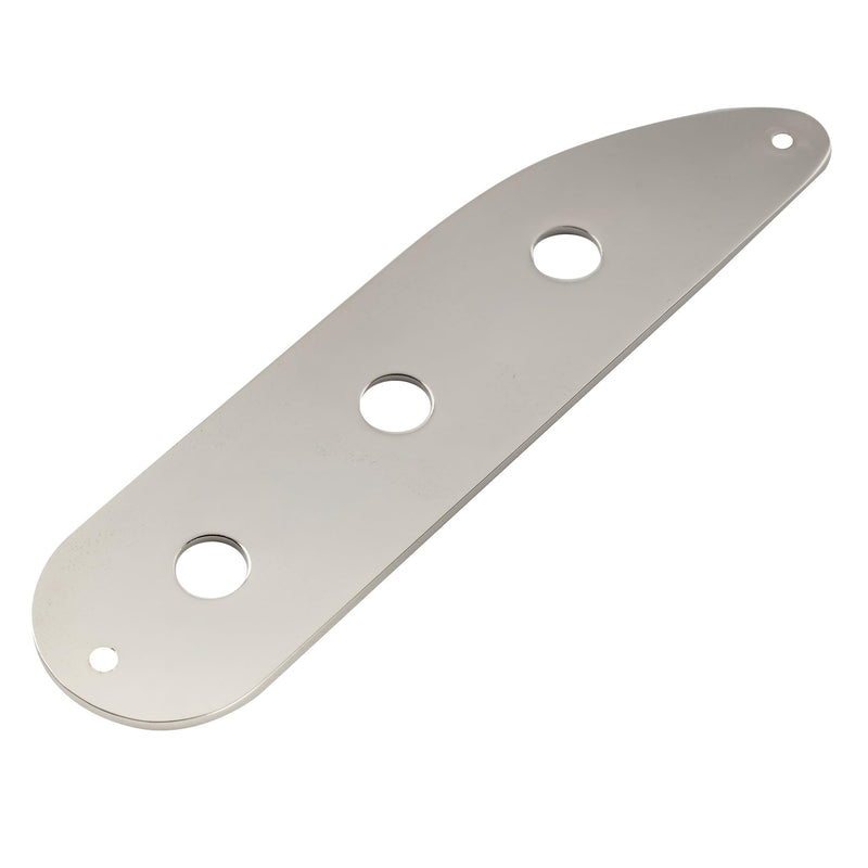 Musiclily Pro Steel 3-Hole Bass Control Plate for Vintage PB/Tele Bass Style Electric Bass, Nickel
