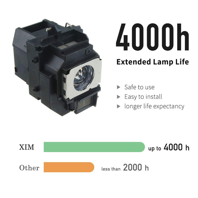 XIM ELPLP68 Replacement Projector Lamp Compatible for EPSON EH-TW5900 TW5910 TW6000 TW6000W TW6100 H421A H450A H501A Powerlite Home Cinema 3010 3010e 3020 3020E V13H010L68c