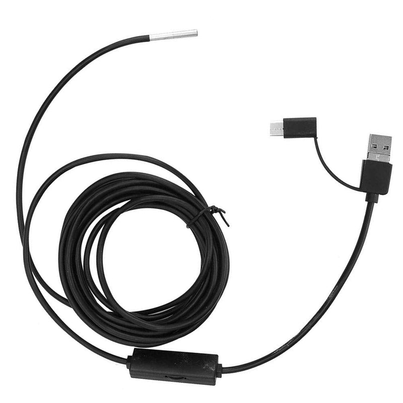 BOROCO 720p HD Endoscope Camera with Light, Waterproof Endoscope Camera Type-C USB Mobile Phone, Lens High Definition for Smartphone Tablet Device (5 m Snake Cable)