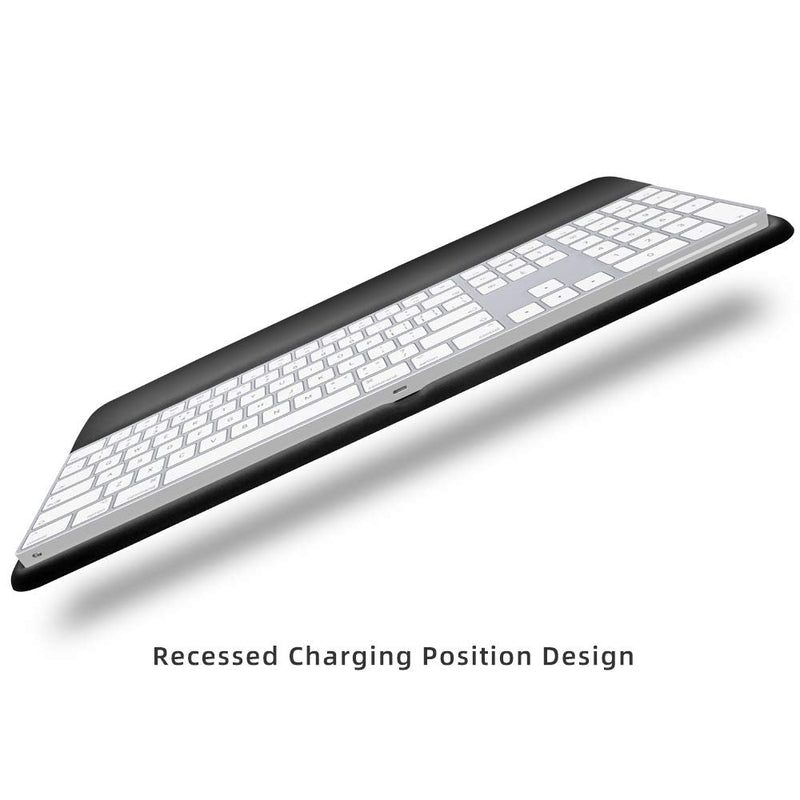 Magic Keyboard Wrist Rest Ergonomic Keyboard Stand Compatible with Wireless Magic Keyboard 2 with Numeric Keypad (Black Silicone)