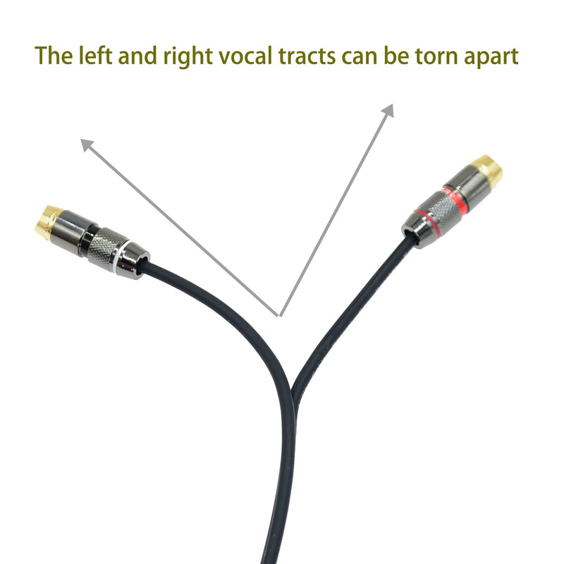 Arklove 1ft XLR Male to 2 RCA Female Plug Y Splitter 1 XLR 3 Pin to Dual RCA Stereo Audio Cable Phono Duplicator Lead Adapter Connector Sound Card eq Microphone Cord 2 x Unbalanced(1 Pack) xlr-2rca female