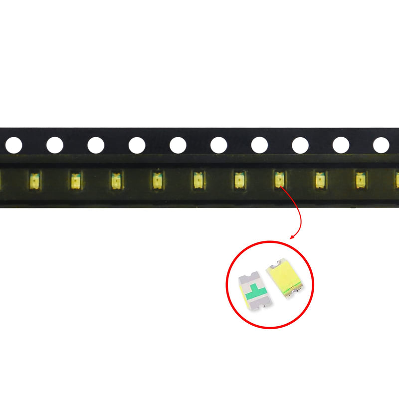 2pcs 0603 5 Colours 200-Piece SMD LED Diode Set, 0603 Lights, Various Diodes, SMD LED Diode Set, Green, Red, White, Blue, Yellow, Lighting Bulb, 40 Bulbs Each, 0603 LED Set
