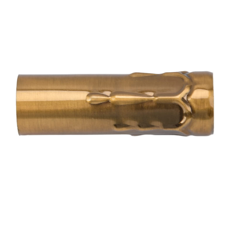 Pack of 10 E14 Candle Holders Tubes Candle Holder Sleeve Lighting Accessories 25 x 80 mm (Gold Bronze)