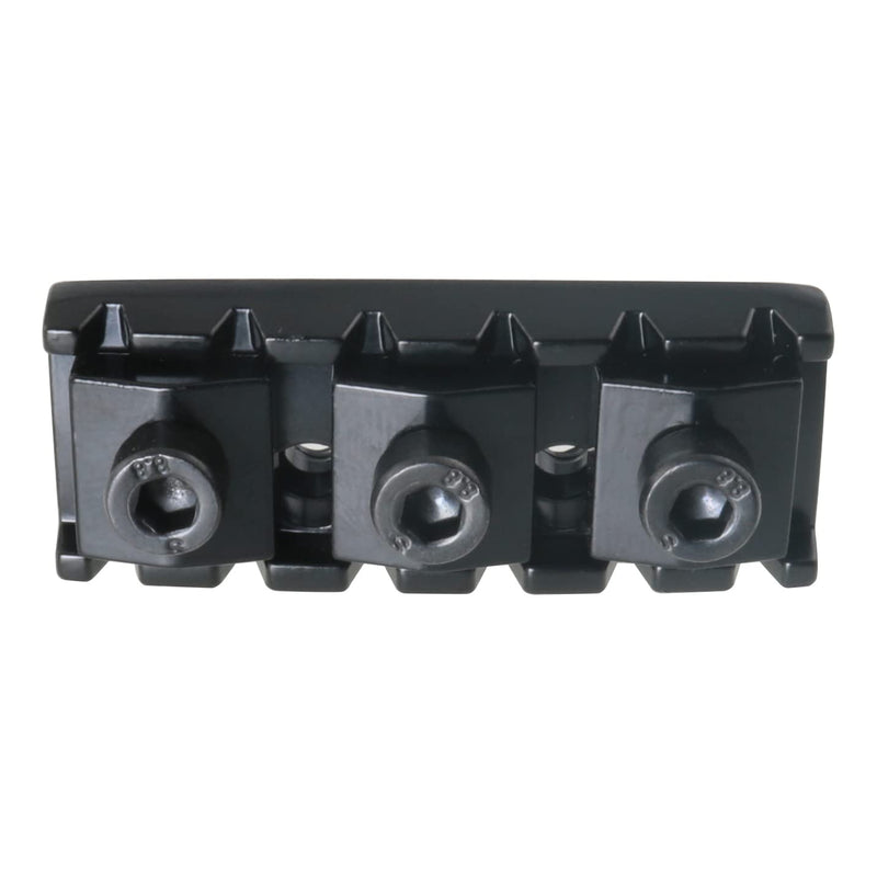 Locking Nut 1Set 43mm Black Guitar Metal String Locking Nut with Mounting Screws and Wrench for Electric Guitar Parts