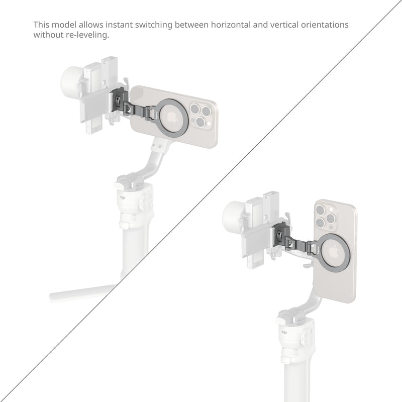 SMALLRIG Metal Phone Mount with Baseplate for Arca-Standard, Compatible for DJI RS 4 Mini, Smartphone Support with Cold Shoe Mount, Phone Tripod Mount for iPhone 17/16/15 Series etc. - 5339