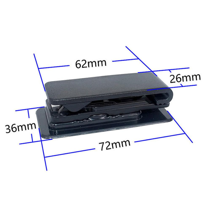 2 Pack Universal 360 Rotation Belt Clip for Portable Cassette Players Recorders/ MP3 & MP4 Players/Portable Microcassette Recorders/CB & Two-Way Radios/Digital Voice Recorders/TV Remote black