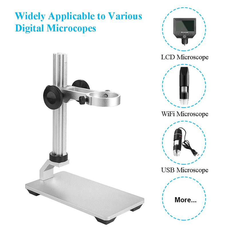 Aluminum Alloy Microscope Stand Holder for Digital Microscope, Stable and Durable, Adjusted Up and Down, Metal Stand Bracket with Portable Carrying Case