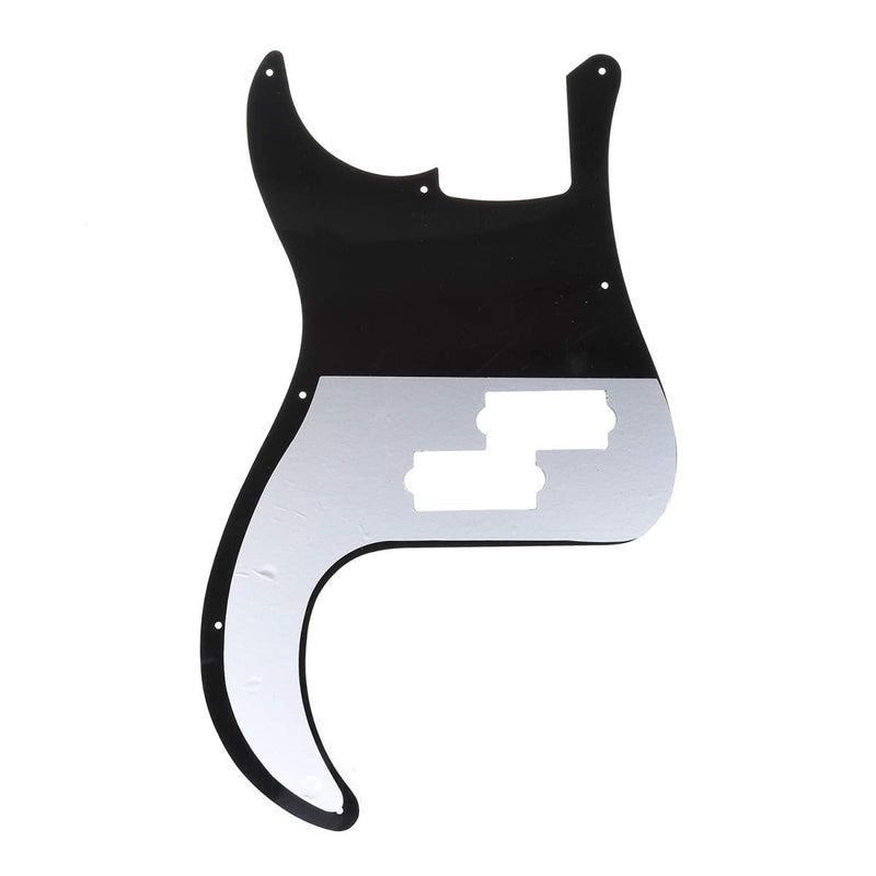 Musiclily Pro 10-Hole P Bass Pickguard for JPN Fender Japan 4-String Precision Bass, 1Ply Black