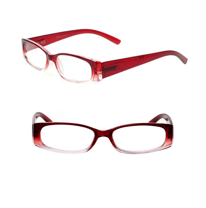 5 Pack Spring Hinge Reading Glasses Rectangular Fashion Quality Readers for Men and Women (5 Pack Mix, 2.5) 5 Pack Mix 2.5 x