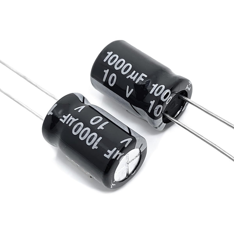 ZYAMY 30PCS 10V 1000UF High Frequency Aluminum Electrolytic Capacitors 0.31x0.47in for TVs LCD Monitors Radios Game Consoles Household Appliances