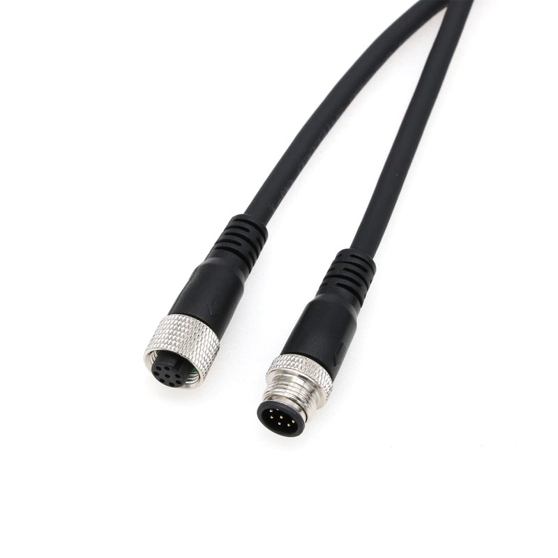 M12 A Coded 8 pin Female to 8 pin Male Cable for Cognex Sensor Camera Industrial Actuator Profibus Automation 5M