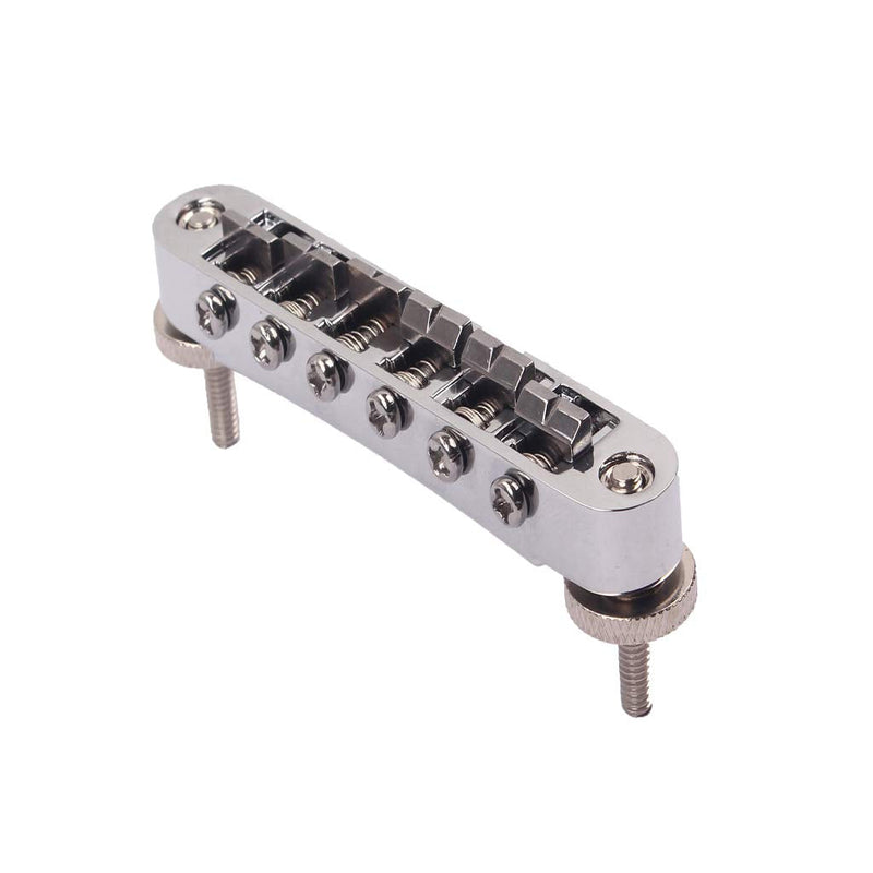 Alnicov Guitars Bridge Tune o Matic TOM Nashville Bridge for Guitars Parts Chrome
