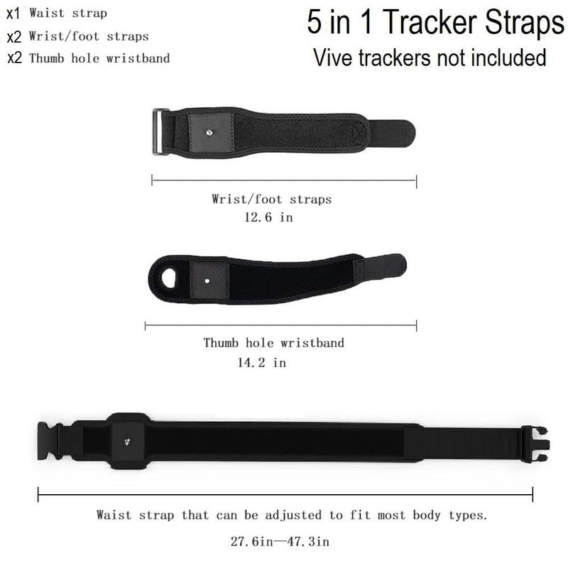 HTC Vive Full Body Tracker Strap, Tracker Fixed Strap, Waist Belt, Hand and Foot Strap, 1 for Virtual Reality, 2 Hand Bowl Straps,2 Palm Strap
