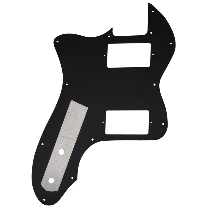 Musiclily Pro 12 Holes Covered HH Guitar Pickguard For USA/Mexico Fender 72 Tele Thinline Style Electric Guitar, 3Ply Black
