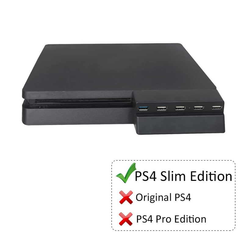 USB Hub for PS4 Slim, USB Extender/Splitter, Extra 5 USB Ports | 1 x USB 3.0 and 4 x USB 2.0