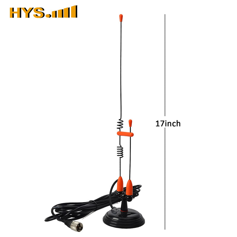 [AUSTRALIA] - HYS Amateur Antennas Dual-Band VHF 144/UHF 430MHz Magnetic Base Mobile Antenna W/13 ft RG58 Coax Cable UHF-male/PL259 for Motorola Kenwood Midland SO239 Mobile Radios (Orange&Black) Orange&Black 