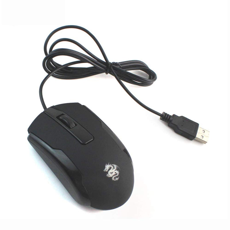 WishLotus Left Handed Mouse Logo Laser Engraving and Matte Process 800 DPI Resolution 3D Button Plug and Play Mini USB Wired Mouse Suitable for Laptop