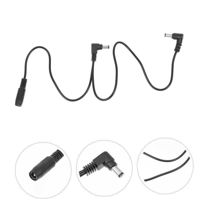Black 1 to 2 Ways Daisy Chain Guitar Power Adapter Guitar Effects Pedal Power Daisy Chain Cable for 9V DC Adapter Plug Keyboard Power Supplies Keyboard Accessories