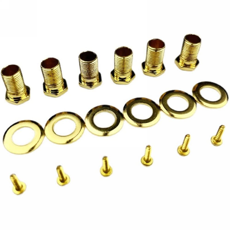 Kaynes 3x3 Guitar Lock String Tuning Pegs – Gold Locking Tuners Keys Machine Heads Tuners with Half-Circle Handle for Les Paul LP SG Style Electric or Acoustic Guitar (Golden) Golden