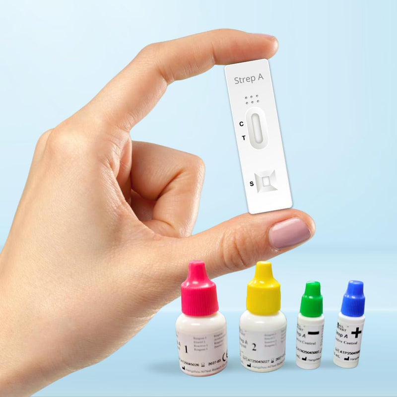 [AUSTRALIA] - 5 Alltest Test Streptococcus Quick Test A and B - Pack of 5 - For Children & Adults - Home Test - Result in 10 Minutes - Streptococcal Quick Test Kit Self Test Streptococcal Test for Home 