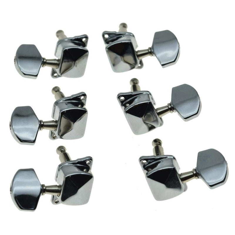 KAISH 3x3 Semi-Closed Guitar Tuning Keys Guitar Tuners Machine Heads for Acoustic or Electric Guitars Chrome