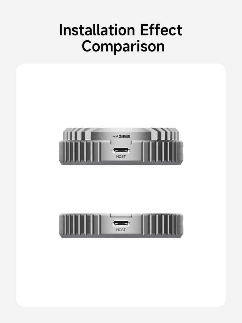 [AUSTRALIA] - Hagibis Heat Dissipation Fins Cover for MC100 Magnetic M.2 2230 NVMe SSD Enclosure with Magsafe for iPhone 15 Pro Max ProRes, Cooling Upper Cover MC100 Replacement Parts 