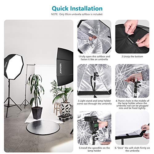 NEEWER 37.5inches/95centimeters Octagon Softbox with Carrying Bag 37.5"/95cm