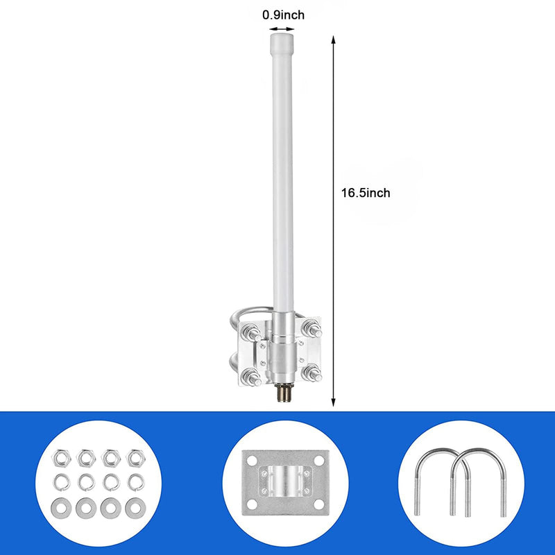 1090MHz 978MHz Dual Band ADS-B Antenna Flightaware Outdoor 5dBi Fiberglass Antenna with 10ft Extension SMA Cable, Increase Catching Distance and Number, Eifagur