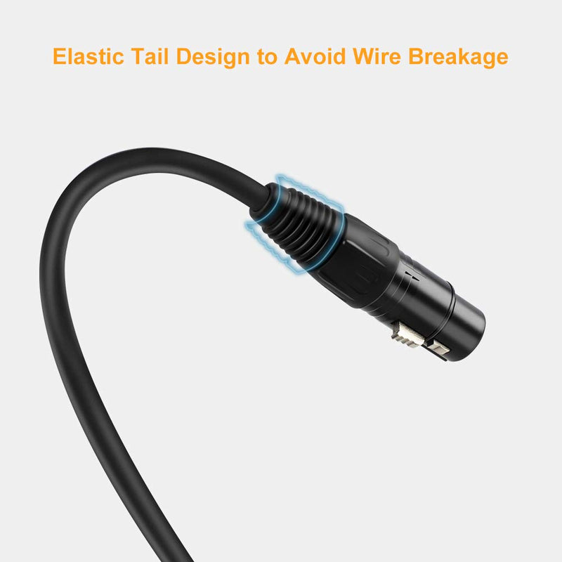 CableCreation XLR Cable, [2-Pack] 10FT 3PIN XLR Male to Female Balanced Microphone Cable for Recording Applications,Mixers,Speaker Systems and Other XLR Audio Equipment,Black 10 Feet 【2 Pack】