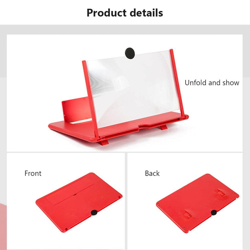 10-Inch Curved Screen Mobile Phone Screen Magnifier High-Definiton Mobile Phone Magnifying Glass Lazy Magnifier Black
