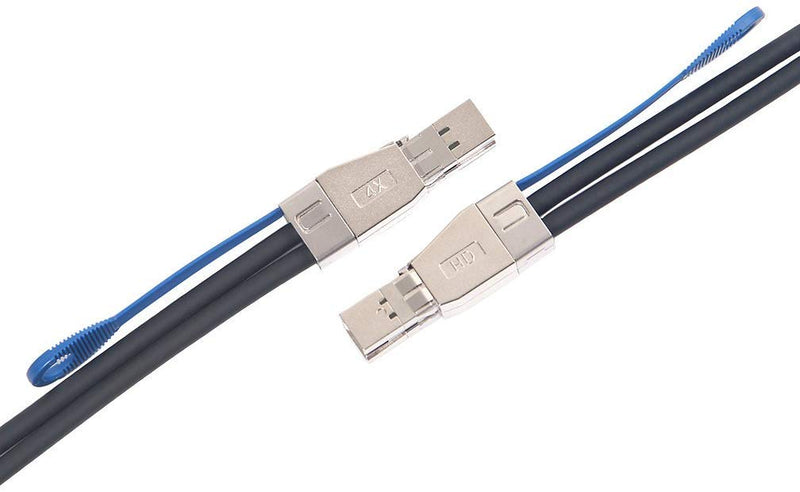 12G Mini SAS HD SFF-8644 to SFF-8644 SAS3.0 Cable for Hard Disk Server, SAN, Raid Card, 100-Ohm, 0.5-m(1.6ft) 0.5m 1