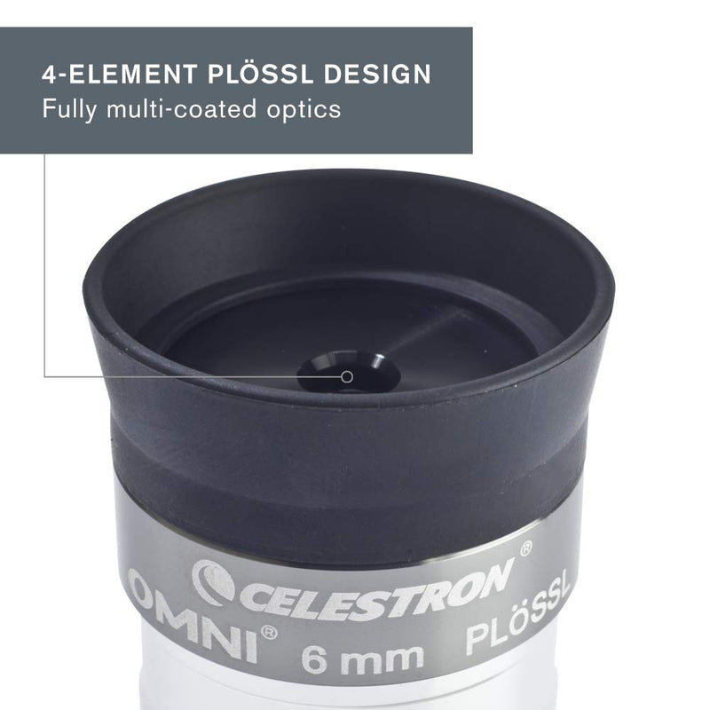 Celestron 93317 Omni Series 1.25" (6mm) Eyepiece 1.25" 6 mm Omni Eyepiece