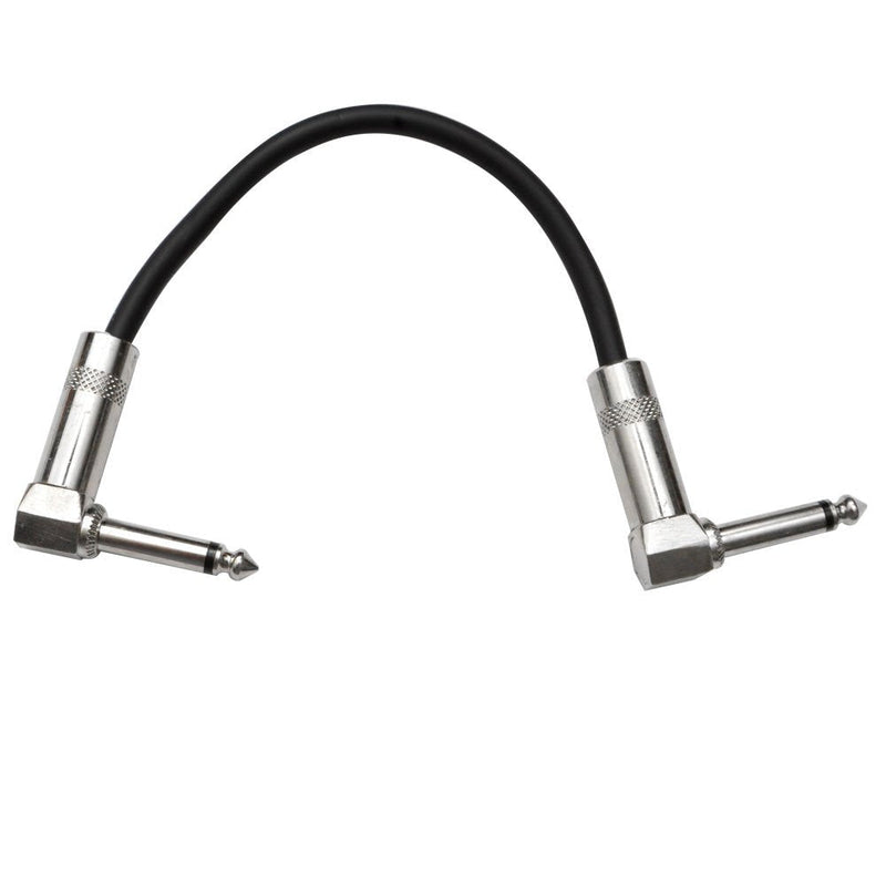 Seismic Audio - SAGPC6-6 - 6 Pack Pedal Board Pro Effects Cables 1/4" Patch Cables Right Angle