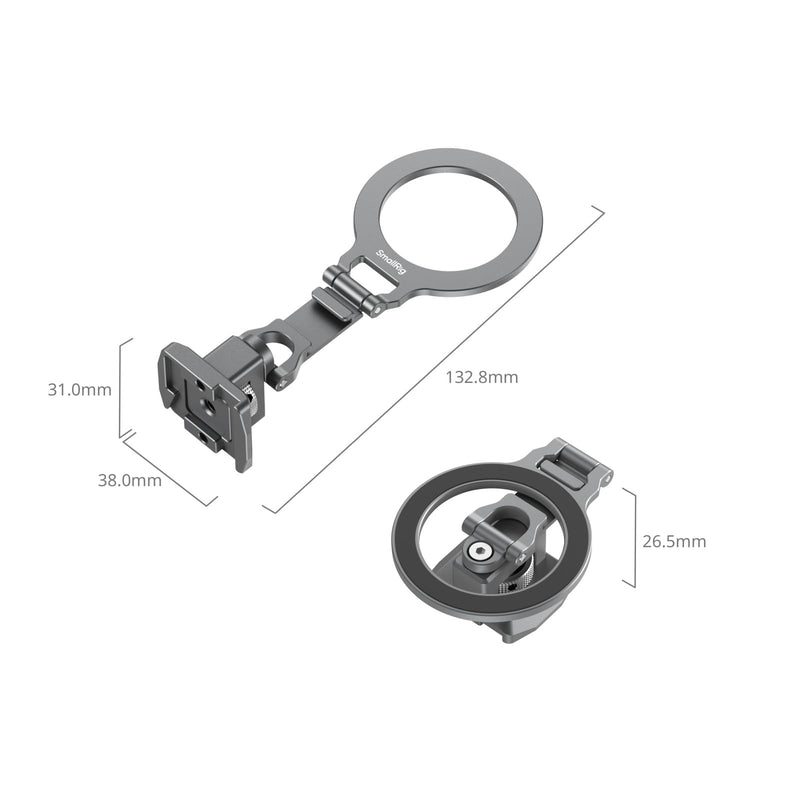 SMALLRIG Metal Phone Mount with Baseplate for Arca-Standard, Compatible for DJI RS 4 Mini, Smartphone Support with Cold Shoe Mount, Phone Tripod Mount for iPhone 17/16/15 Series etc. - 5339