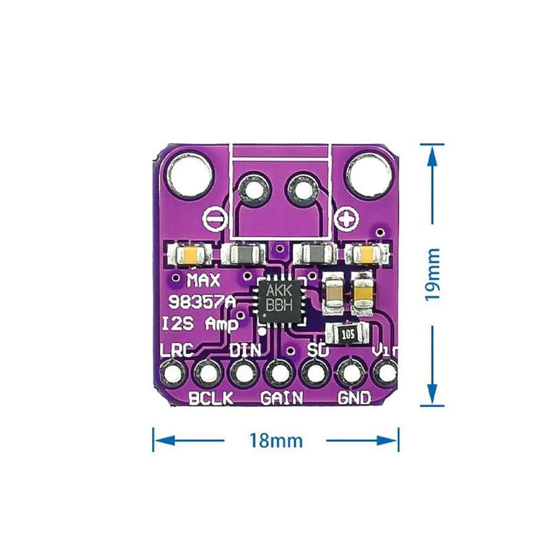 MAX98357 I2S 3W DAC Decoder Breakout Module Supports ESP32 Raspberry Pi Pack of 4