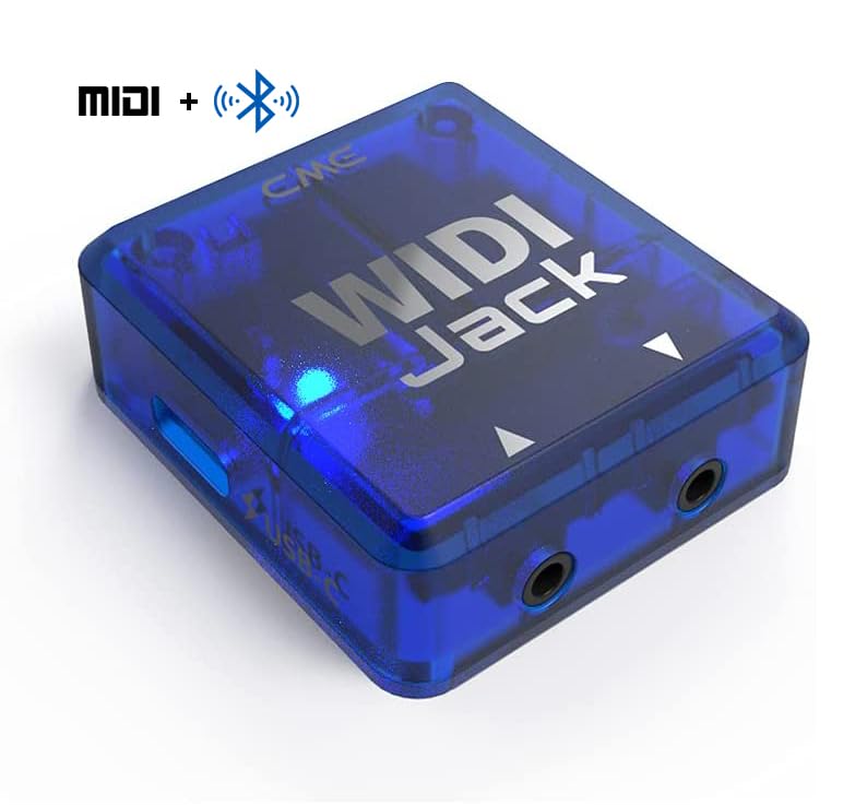 CME WIDI Jack + TRS-35 Bundle - Bluetooth MIDI Interface with TRS-35 MIDI cables Included - Works with devices with TRS 3.5mm Type A/B MIDI ports