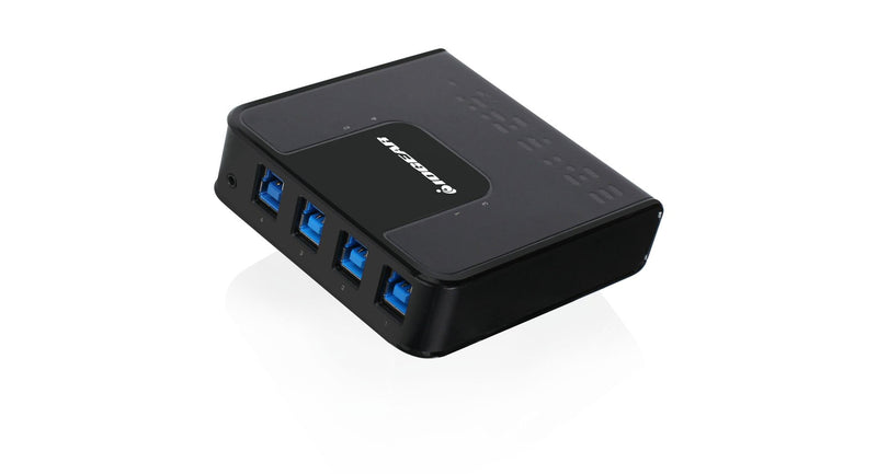 IOGEAR 4x4 USB 3.0 Peripheral Sharing Switch - Share 4 USB Devices Between 4 Computers - LED Indicators - Cables & Remote Included - PC - MAC - Printer - Scanner - Mouse/Keyboard and More - GUS434