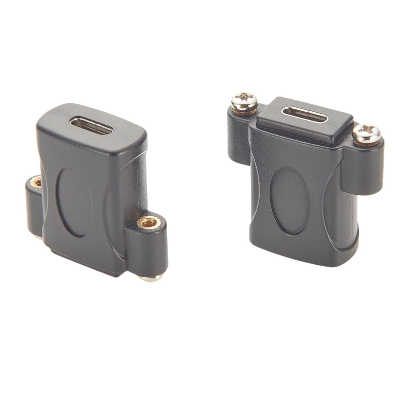 Screw Panel Mount USB 3.1 Type C Coupler Converter 10Gbps USB C Female to Female Gender Changer 100W Pass Through Bulkhead Extender Socket Connector for Data Transfer Charging (5PCS) 5PCS
