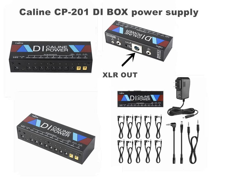 Caline Guitar Pedal Power Supply,DI Box Pedal Board Power Supply,Multi Pedal Power with AUX and USB in