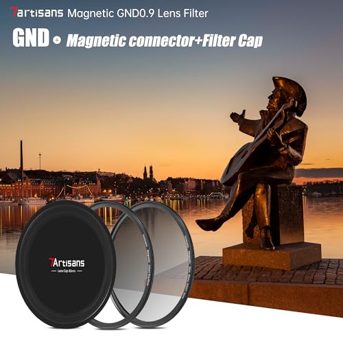 7artisans Nano Magnetic Filter UV Filter ND Light Reduction Filter/CPL Polarization Filter/GND Gradient Filter/Black Mist 1/4 Portrait Photography Filter Suitable for Lens(67mm GND0.9) 67mm Magnetic GND0.9